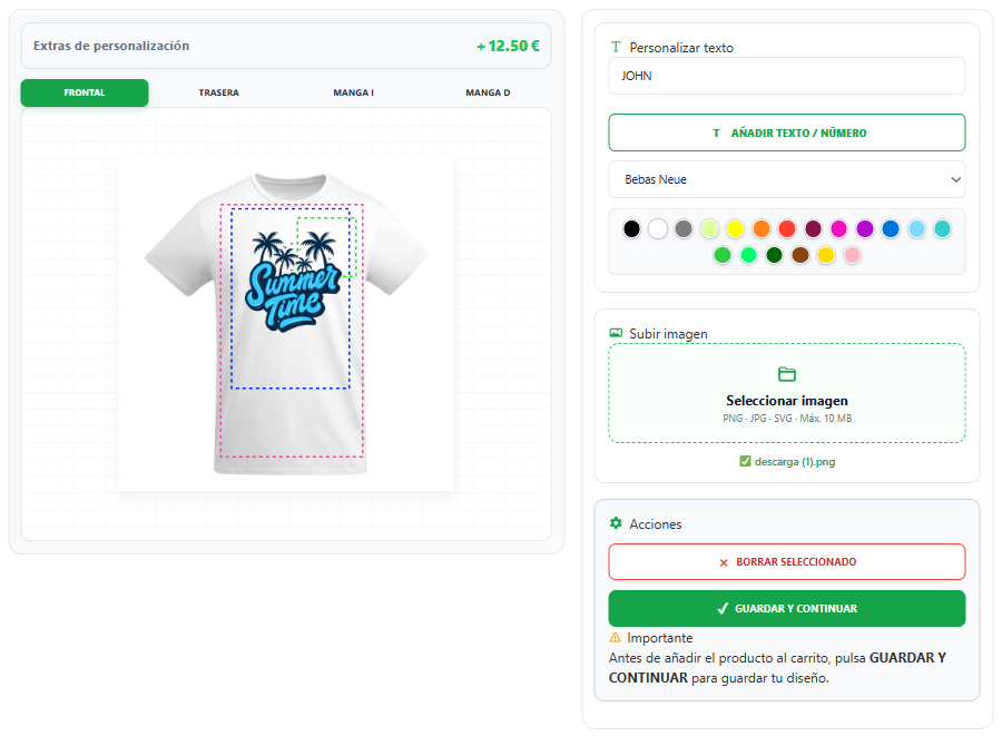 LiveProduct Customizer editor for selling custom T-shirts with WooCommerce
