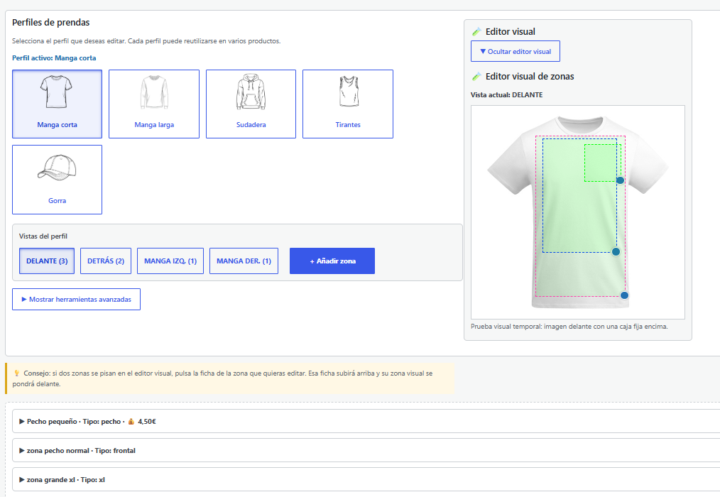 Creating a T-shirt customization template in LiveProduct Customizer for WooCommerce